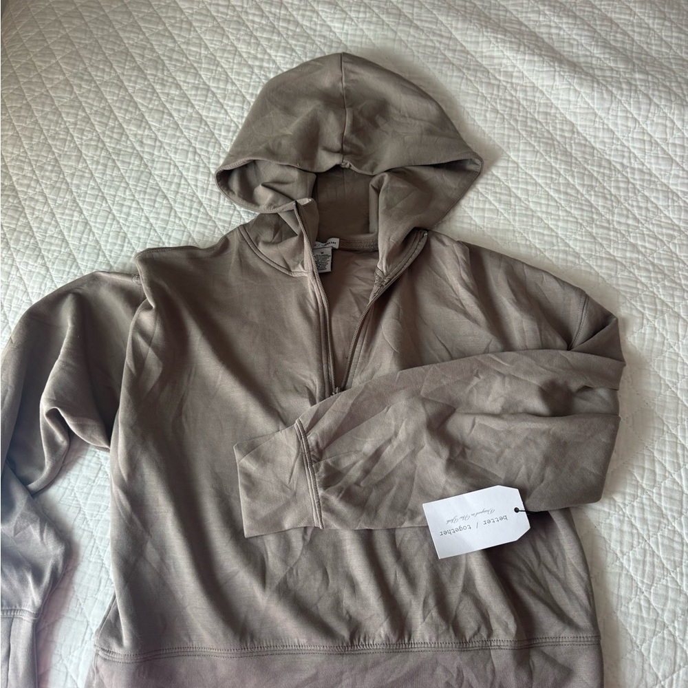 Taupe quarter zip Sweatshirt